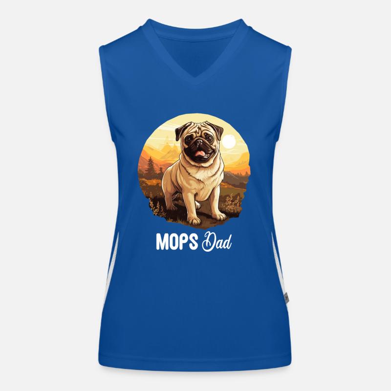 Mops Funktionelles Kontrast-Tank Top für Frauen