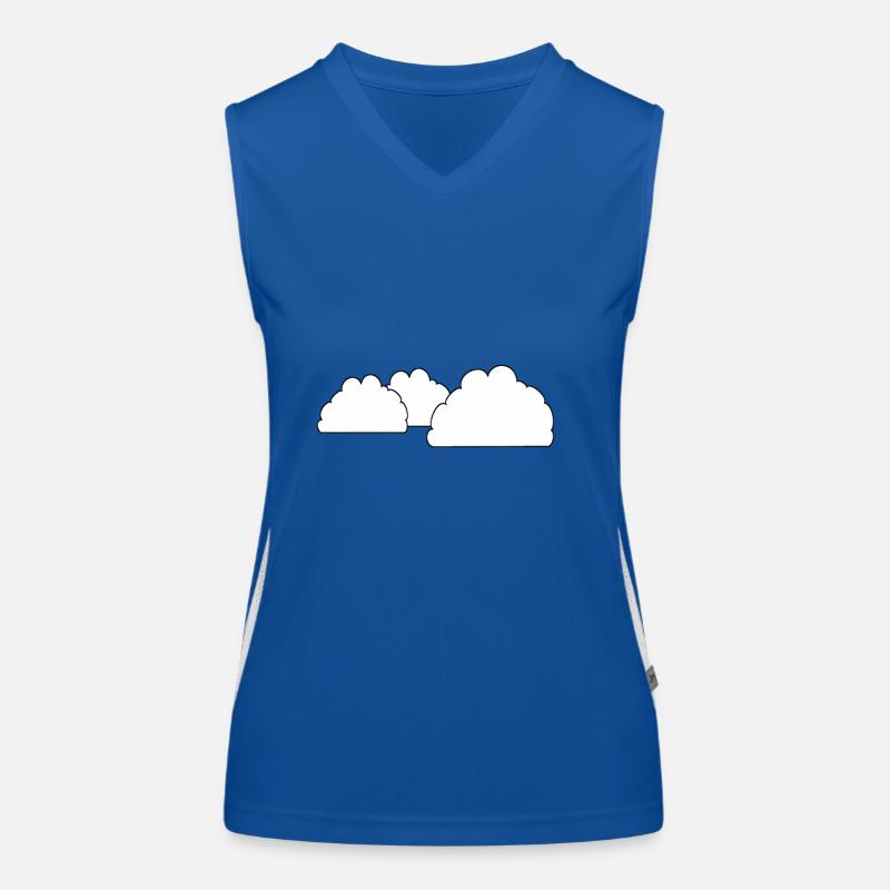 Clouds Sky Celestial Cloud Weather Rain Women's Functional Contrast Tank Top