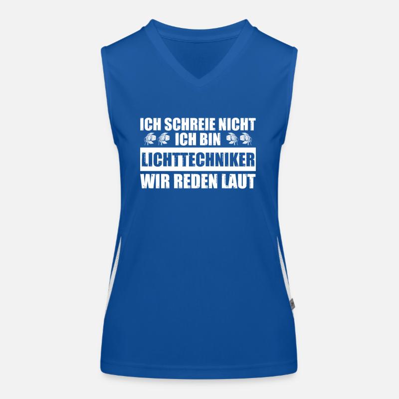 Reden laut Lichttechniker Light-Crew Lichttechnik Funktionelles Kontrast-Tank Top für Frauen