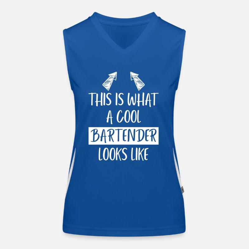 This is what a cool bartender looks like Women's Functional Contrast Tank Top
