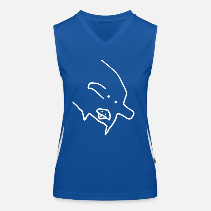 Maiale Top sportivo da donna in contrasto cromatico