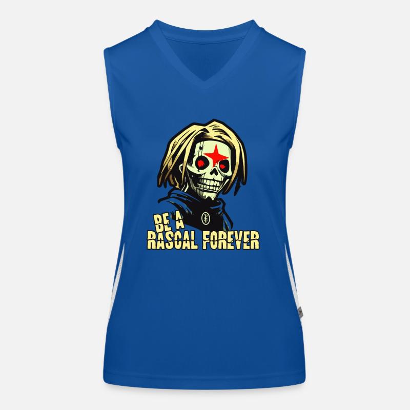 Be a rogue and a rascal forever, zombie Women's Functional Contrast Tank Top