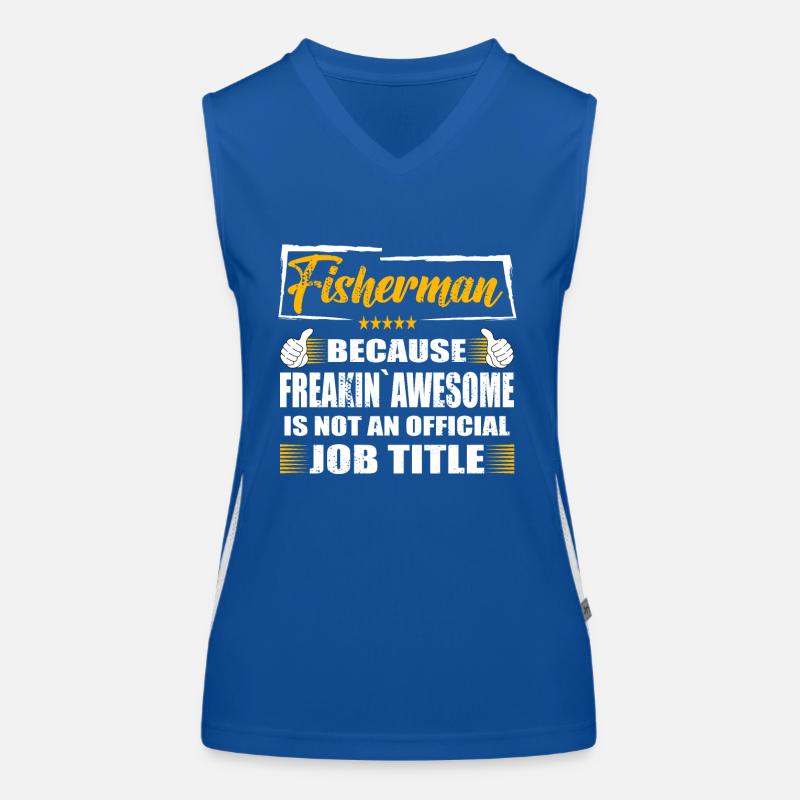 Pêcheur Freakin Super Travail Drôle Débardeur respirant contrasté Femme