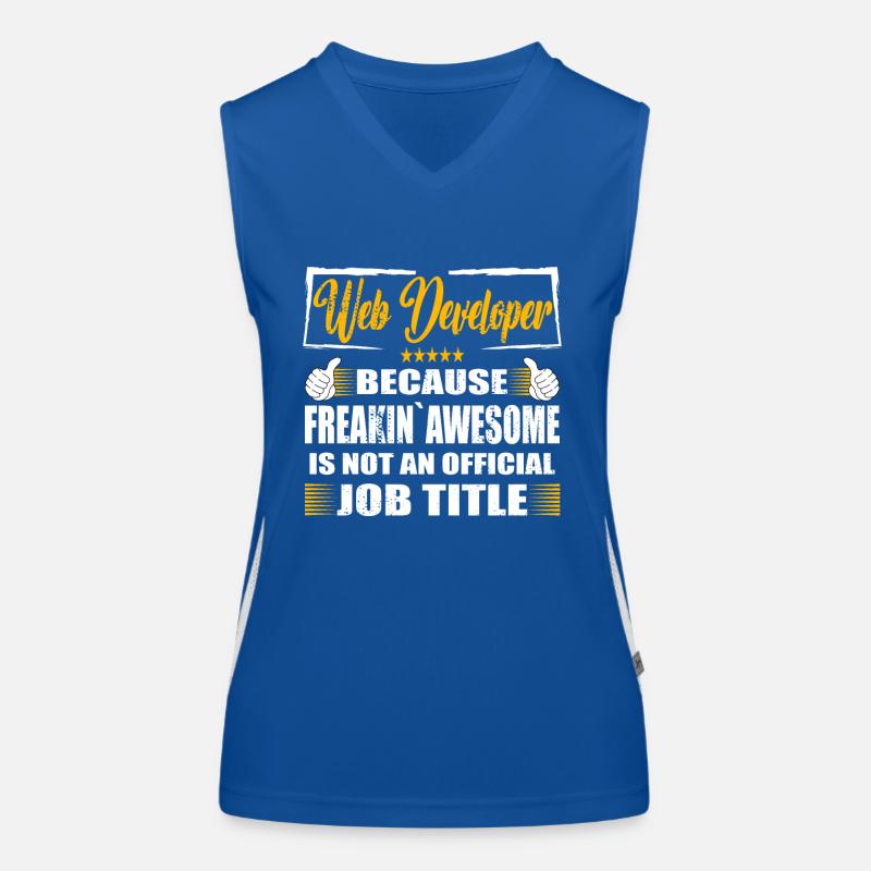 Web developer Freakin Awesome Funny Job Funktionelles Kontrast-Tank Top für Frauen