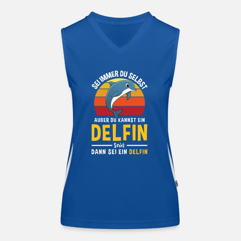 Delfin Meeresbewohner Säugetier Delfine Funktionelles Kontrast-Tank Top für Frauen