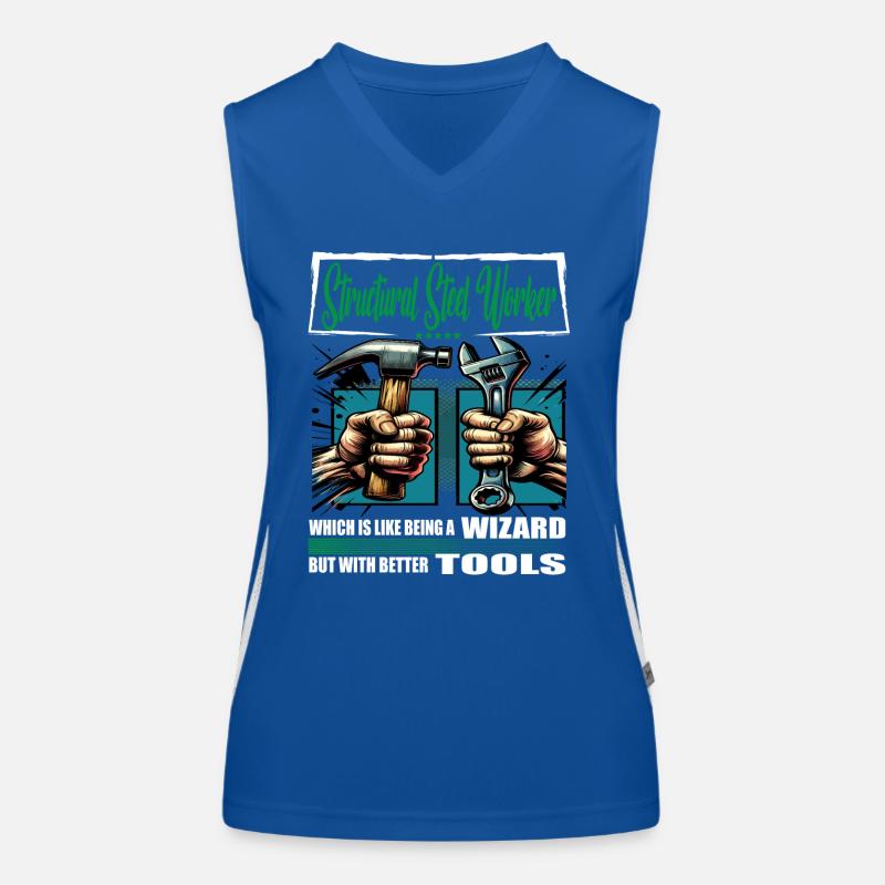 Structural steel worker Beruf Spruch Arbeiter Funktionelles Kontrast-Tank Top für Frauen