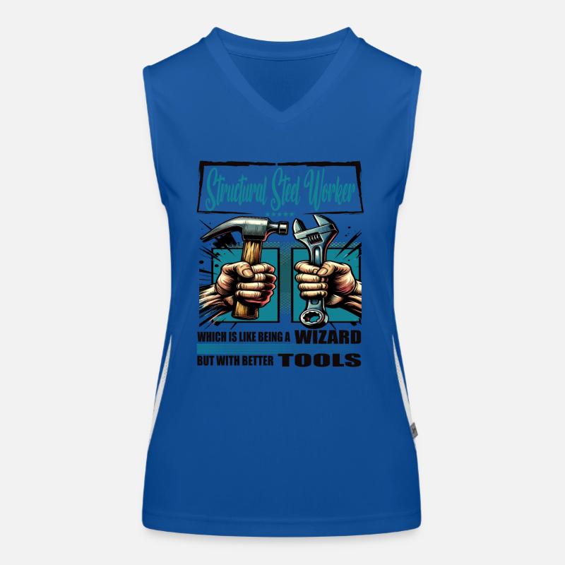 Structural steel worker Beruf Spruch Arbeiter Funktionelles Kontrast-Tank Top für Frauen
