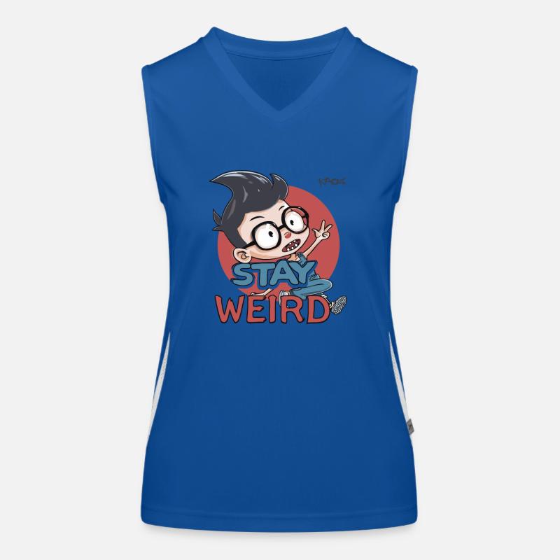 Stay strange, clever rascal Women's Functional Contrast Tank Top