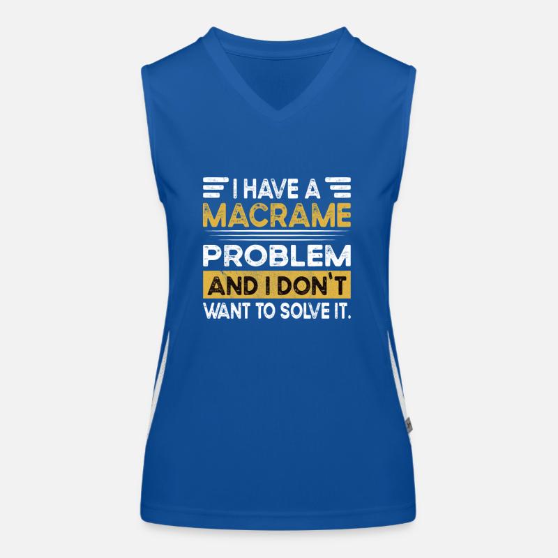 Le macramé est mon passe-temps Débardeur respirant contrasté Femme