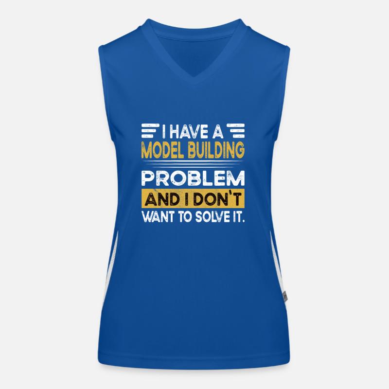 Model building is my hobby Women's Functional Contrast Tank Top