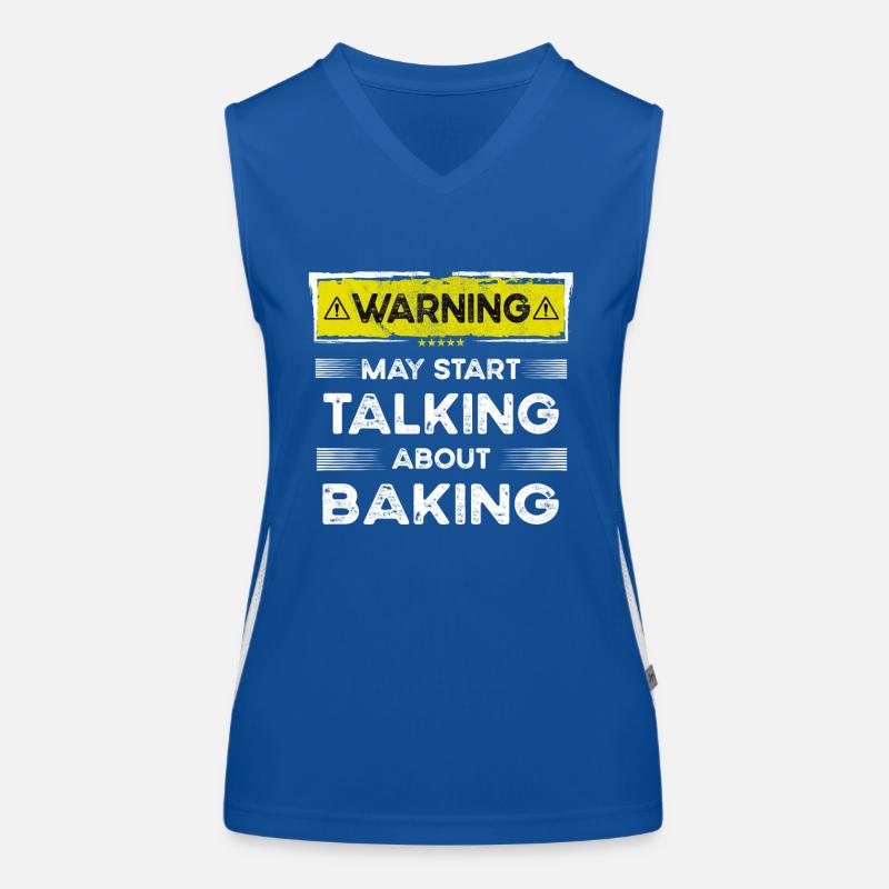 Talking about Baking funny Funktionelles Kontrast-Tank Top für Frauen