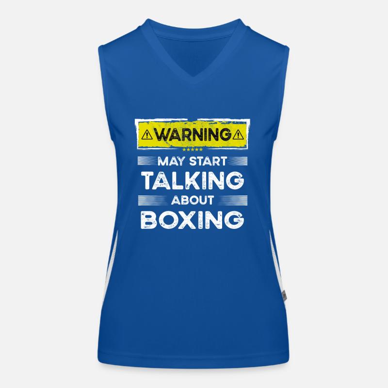 Parler de boxe drôle Débardeur respirant contrasté Femme