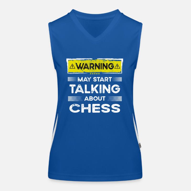 Talking about Chess funny Funktionelles Kontrast-Tank Top für Frauen