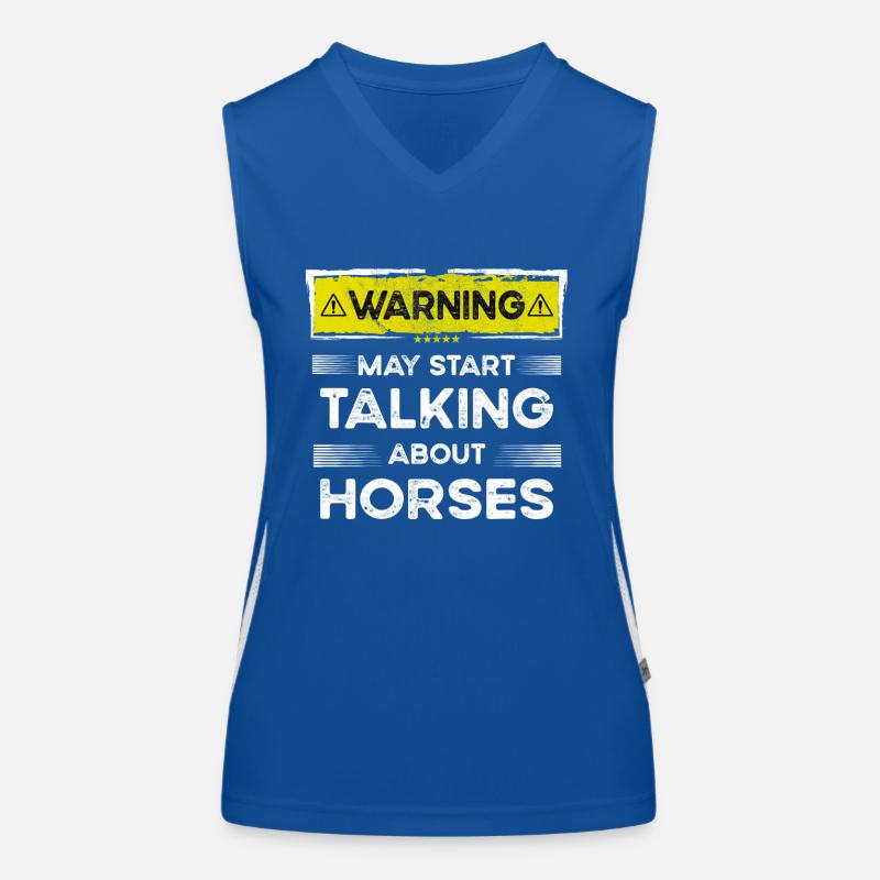 Talking about Horses funny Funktionelles Kontrast-Tank Top für Frauen