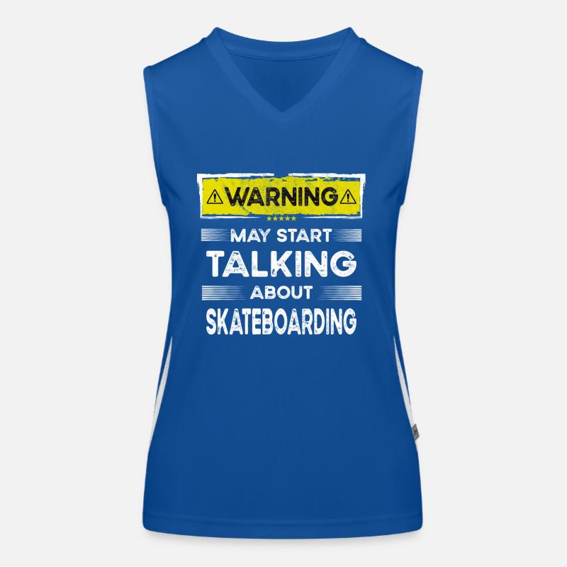 Talking about Skateboarding funny Funktionelles Kontrast-Tank Top für Frauen