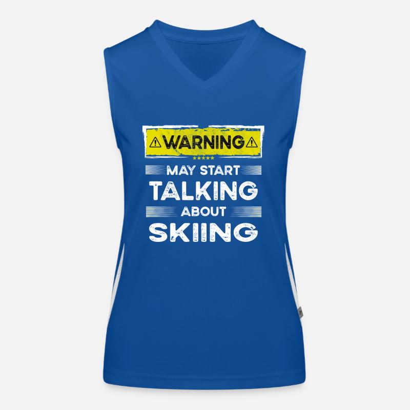 Talking about Skiing funny Women's Functional Contrast Tank Top