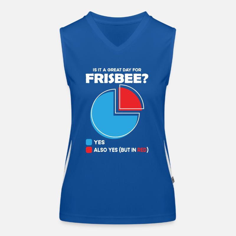 Is it a great Day for frisbee Funktionelles Kontrast-Tank Top für Frauen
