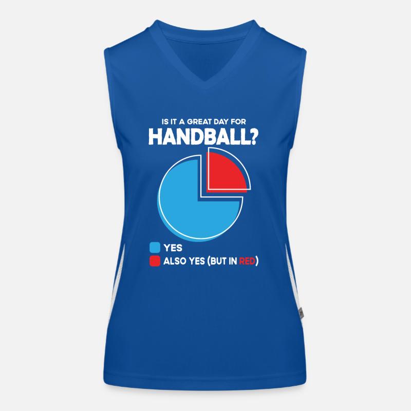 Is it a great Day for handball Funktionelles Kontrast-Tank Top für Frauen
