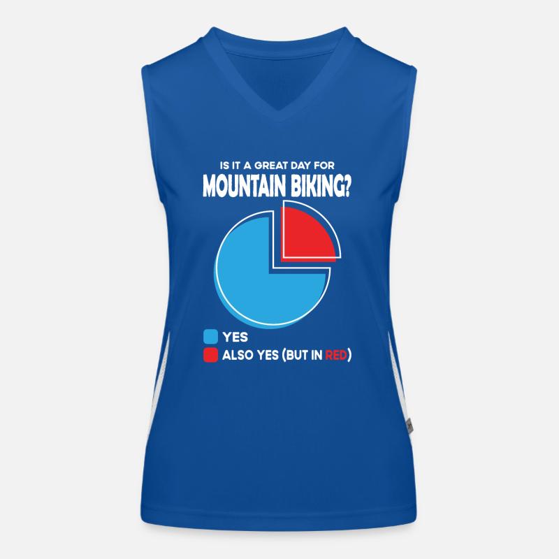 Is it a great Day for mountain biking Funktionelles Kontrast-Tank Top für Frauen