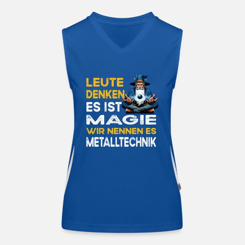 People Thinking Magic Metal Technology Locksmiths Women's Functional Contrast Tank Top
