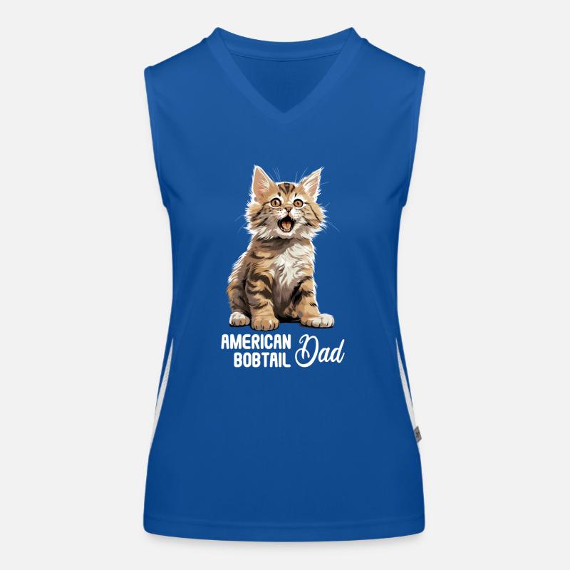 Chat Chats American Bobtail Débardeur respirant contrasté Femme
