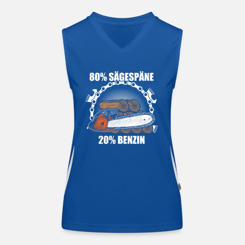 80 % Sciure de bois Fabrication Bûcheron Forester Débardeur respirant contrasté Femme