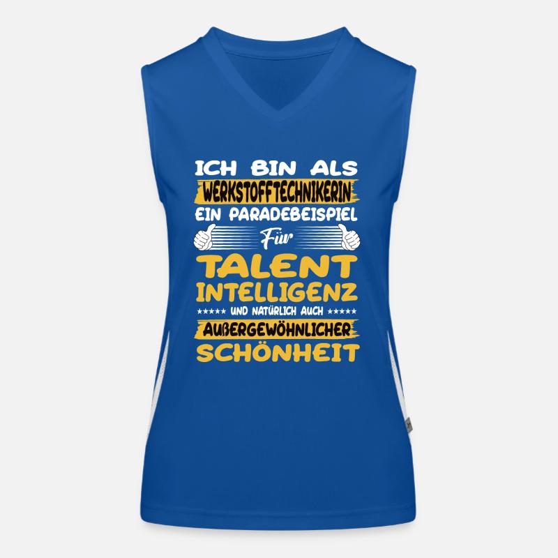 Materials technician a prime example of talent Women's Functional Contrast Tank Top