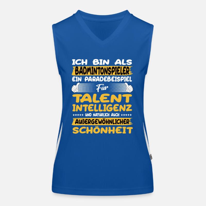 Badminton player a prime example of badminton Women's Functional Contrast Tank Top