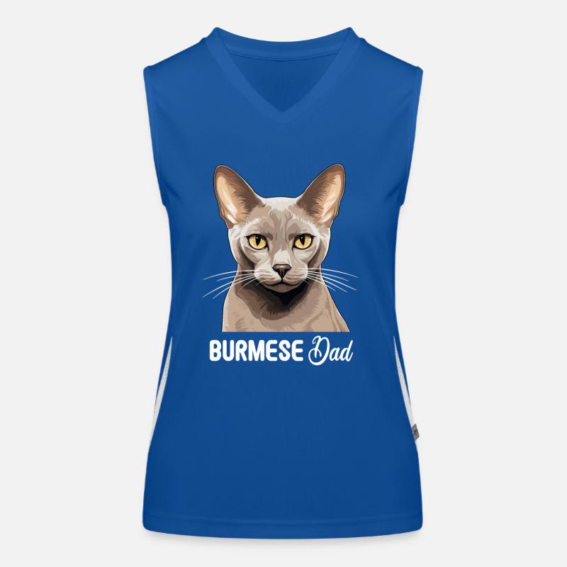 Chat birman Birmanie Katze Débardeur respirant contrasté Femme