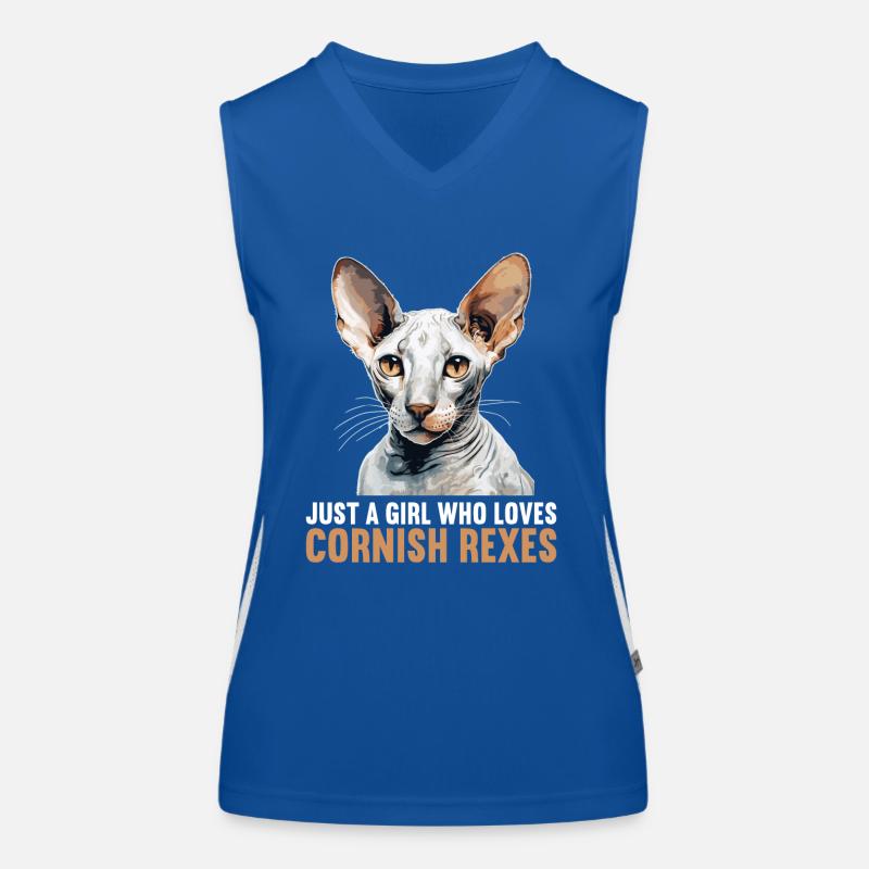 Chaton Cornish Rex Chat Cornish Rex Débardeur respirant contrasté Femme