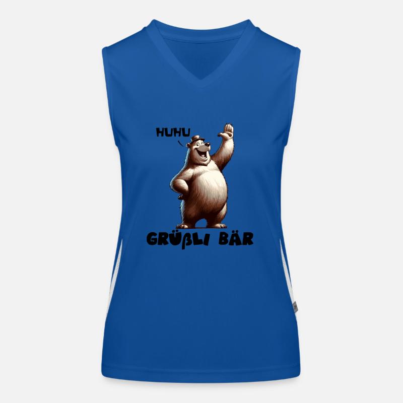 Greetings Bear Huhu Hello Women's Functional Contrast Tank Top