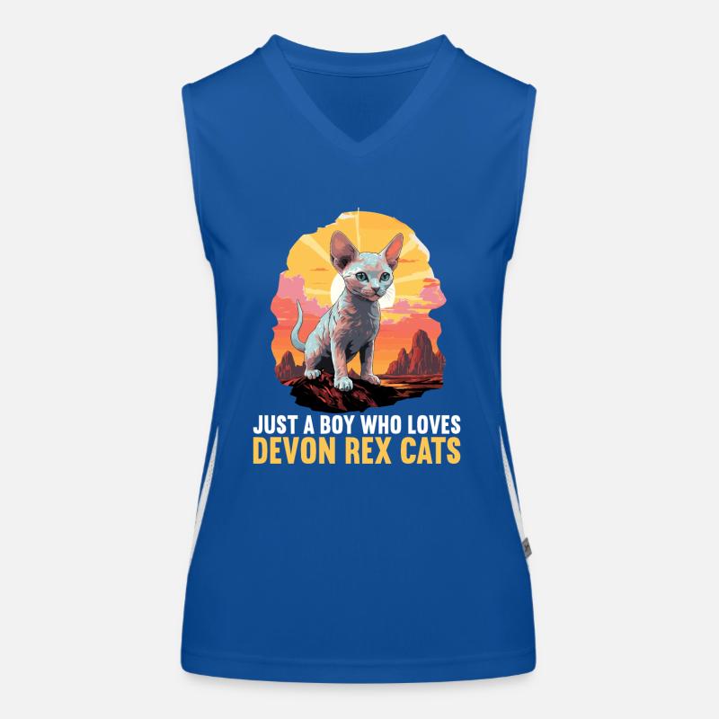 Chaton Devon Rex Chat Devon Rex Débardeur respirant contrasté Femme