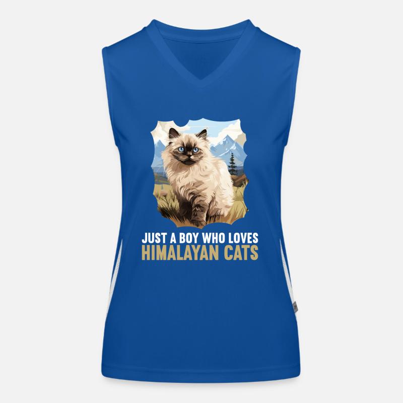 Chat de l’Himalaya Colourpoint Katze Débardeur respirant contrasté Femme