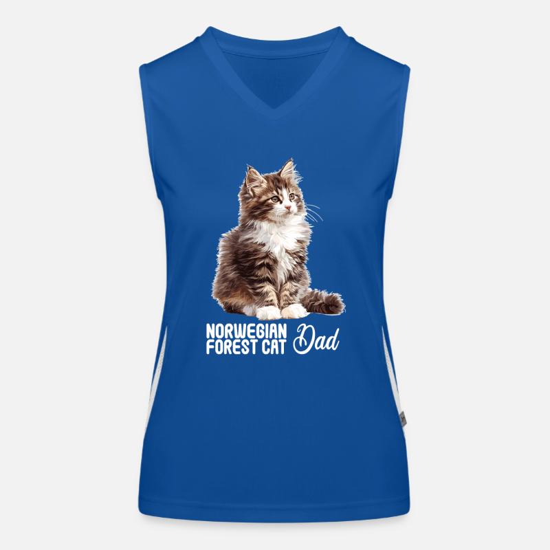Norwegian Forest Cat Norwegische Waldkatze Funktionelles Kontrast-Tank Top für Frauen