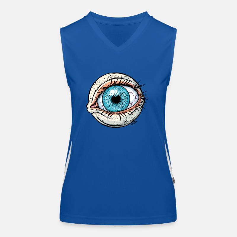 A huge eye, beware! Women's Functional Contrast Tank Top