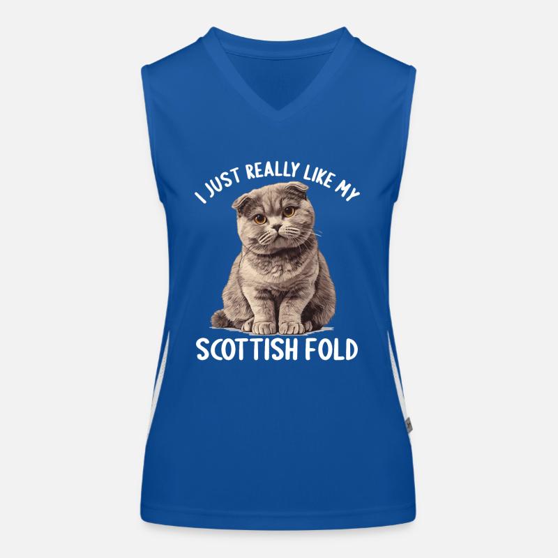 Scottish Fold Kitten Scottish Fold Cat Women's Functional Contrast Tank Top