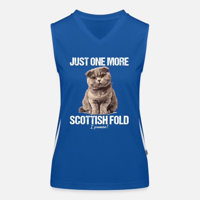 Scottish Fold Kitten Scottish Fold chat Débardeur respirant contrasté Femme
