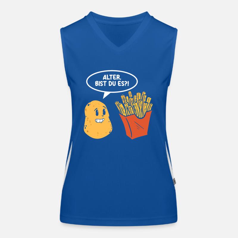 Mec, c’est toi ?! Frites Débardeur respirant contrasté Femme