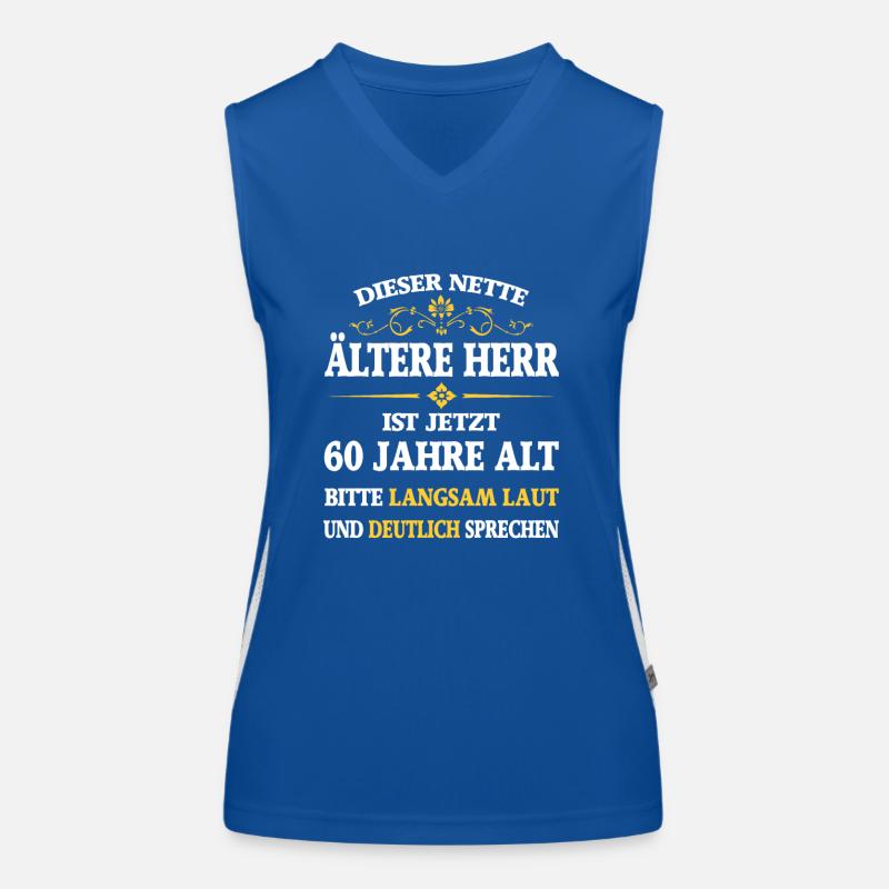 Geburtstag 60 Jahre dieser nette ältere Herr Funktionelles Kontrast-Tank Top für Frauen