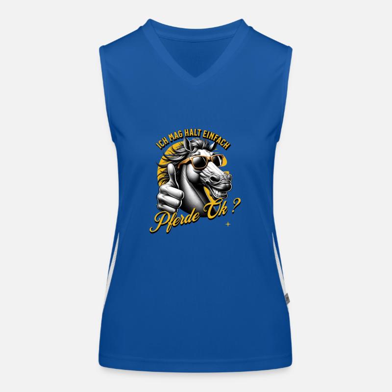 I just like horses Women's Functional Contrast Tank Top