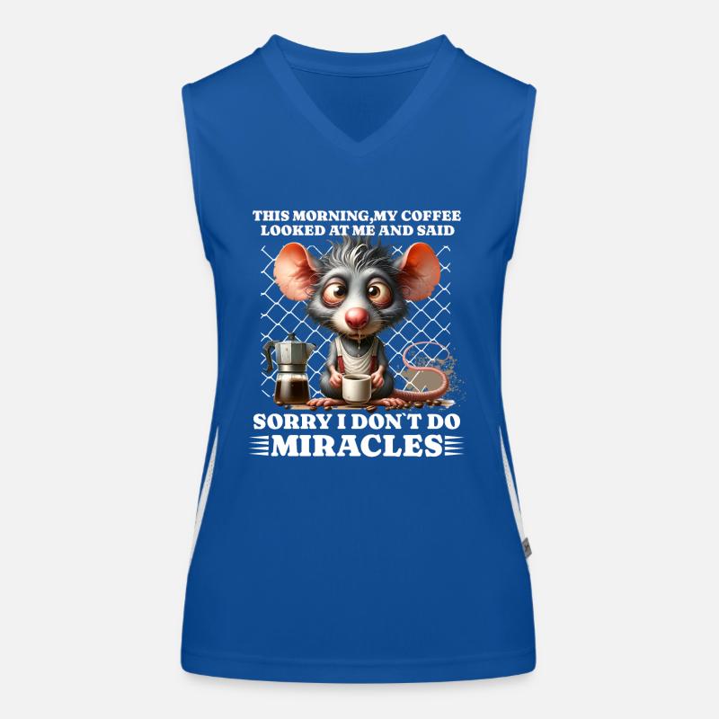 Morgenmuffel Kaffee lustiges Spruch rat Funktionelles Kontrast-Tank Top für Frauen