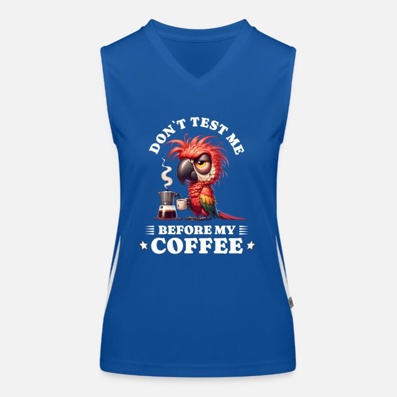 Morgenmuffel Kaffee Anti Frühaufsteher parrot Funktionelles Kontrast-Tank Top für Frauen