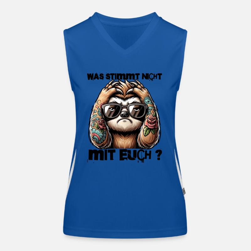 Ich hasse Menschen - Was stimmt denn mit dir nicht Funktionelles Kontrast-Tank Top für Frauen