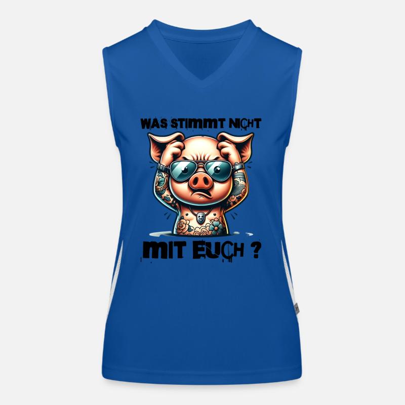 Ich hasse Menschen - Was stimmt denn mit dir nicht Funktionelles Kontrast-Tank Top für Frauen