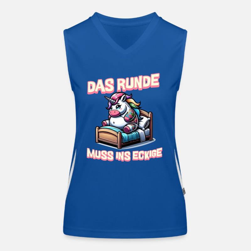 Bin Müde somit muss das runde ins Eckige Schlafen Funktionelles Kontrast-Tank Top für Frauen
