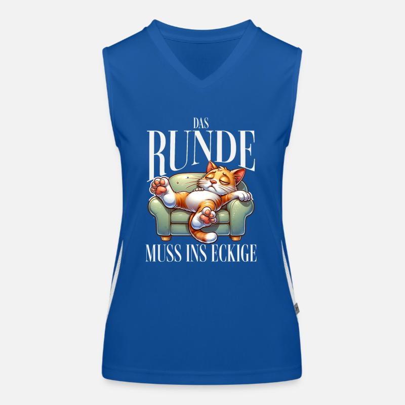 Bin Müde somit muss das runde ins Eckige Schlafen Funktionelles Kontrast-Tank Top für Frauen