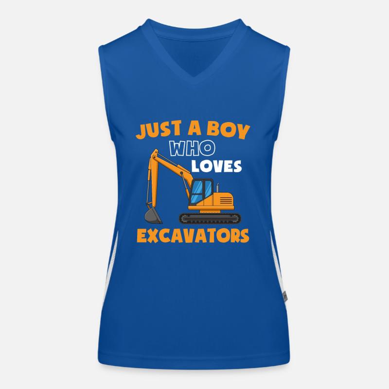 Baggerfahrer Bauarbeiter Baggerführer Bagger Funktionelles Kontrast-Tank Top für Frauen