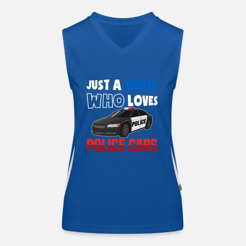 Polizist Polizei Polizeiauto Polizeibeamte Funktionelles Kontrast-Tank Top für Frauen