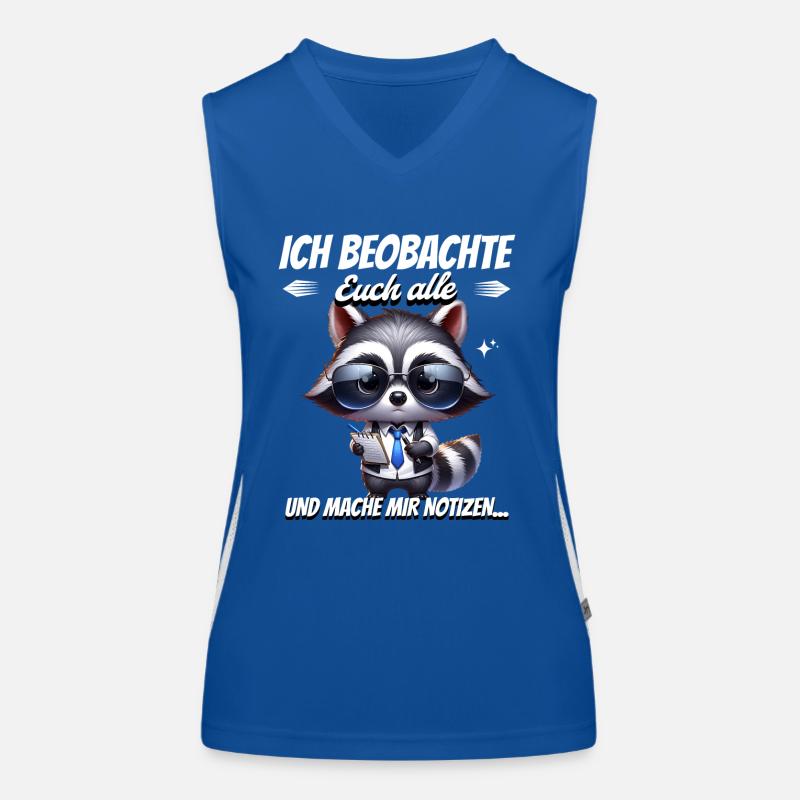 Ich Beobachte Euch Alle Und Mache Mir Notizen Funktionelles Kontrast-Tank Top für Frauen