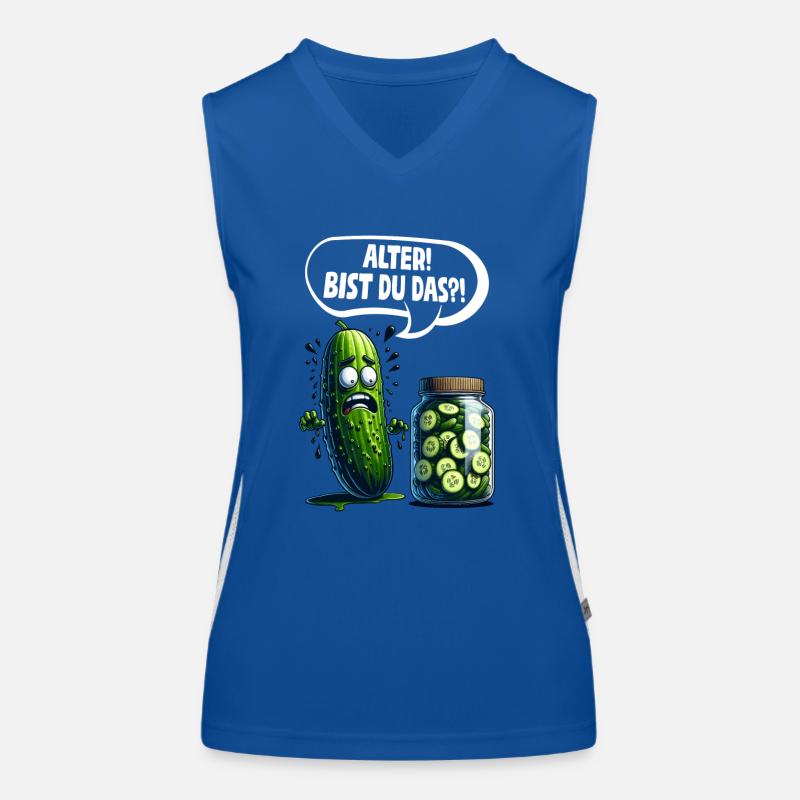 Age! Is that you?! Cucumber Pickle Cucumber Lovers Women's Functional Contrast Tank Top